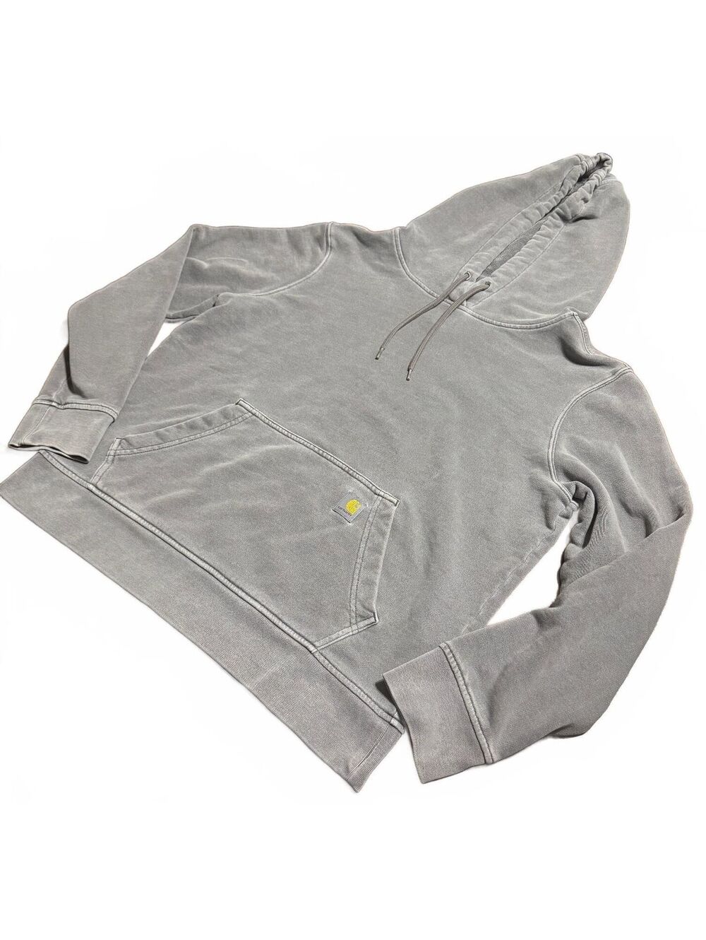 Carhartt Womens French Terry Hoodie M Gray Midweight Garment Dyed Gorpcore